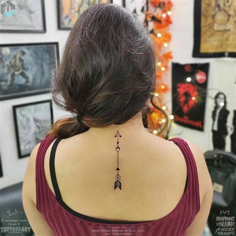 back of neck tattoo women|back neck tattoo designs female.